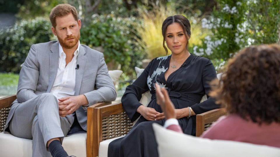 Princ Harry se k Meghan připojil v druhé půlce rozhovoru